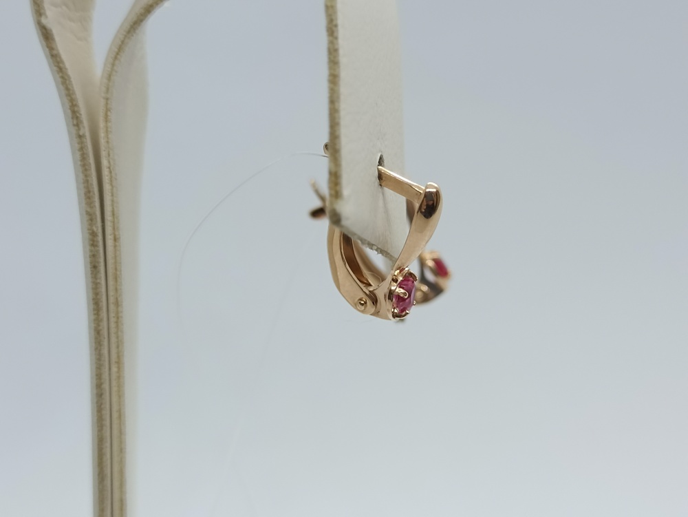 СЕРЬГИ КОРУНД (Au 585)