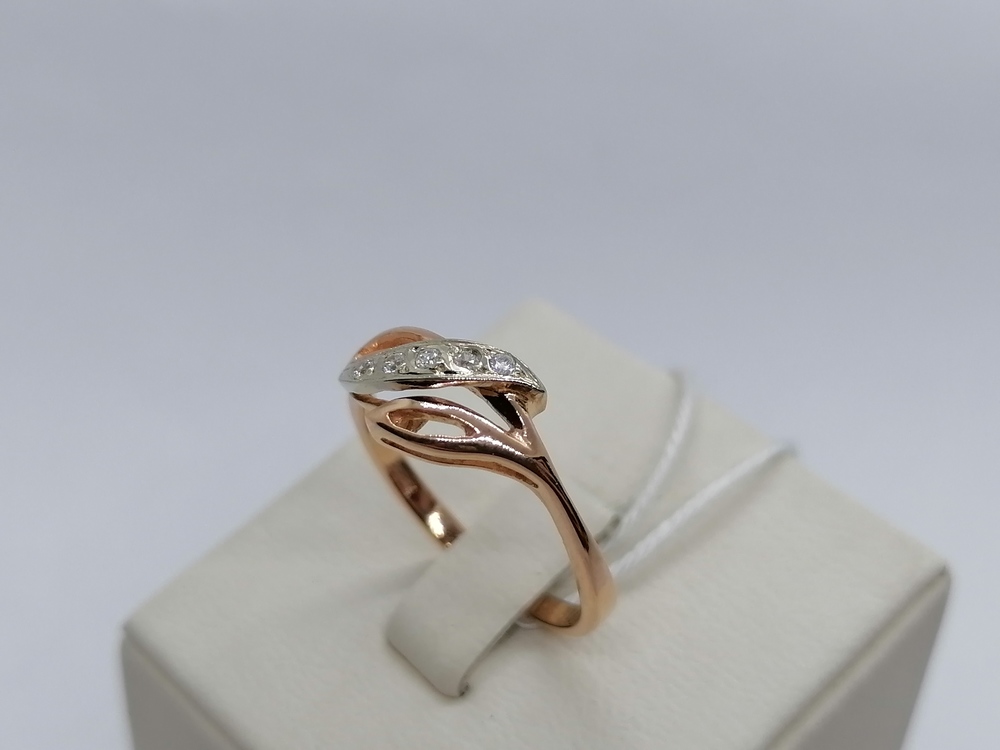 КОЛЬЦО С КАМНЯМИ (Au 585)