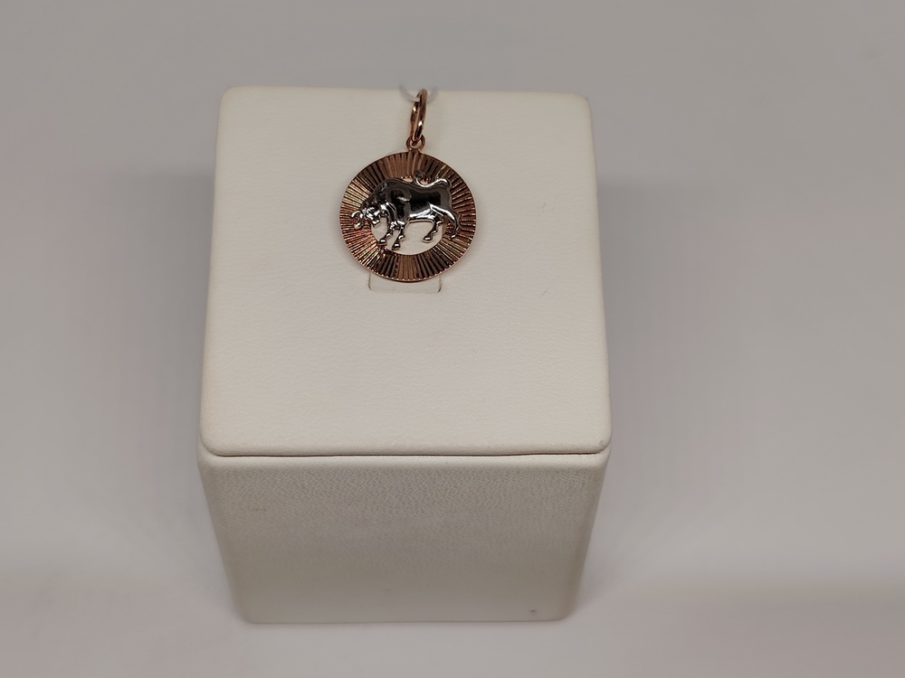 ПОДЗЗТ585 ПОДВЕСКА ЗНАК ЗОДИАКА ТЕЛЕЦ (Au 585)