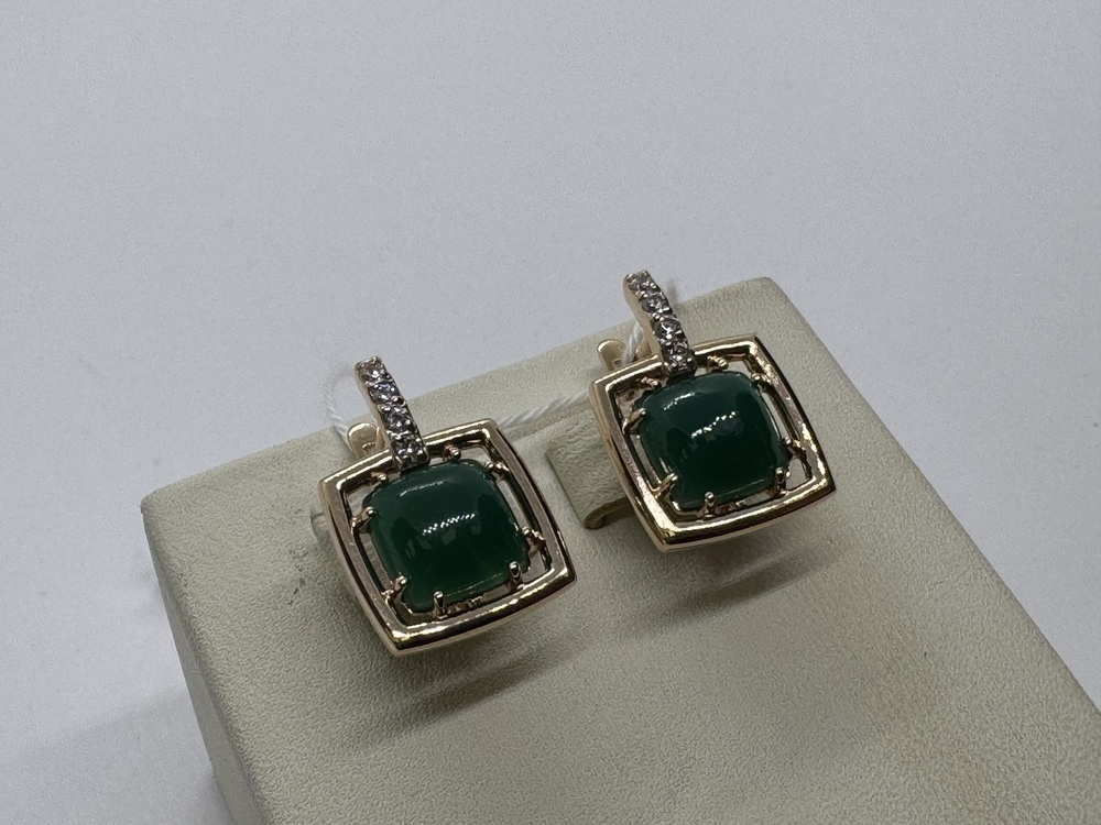 СКМИ585 СЕРЬГИ С КАМНЯМИ (Au 585)