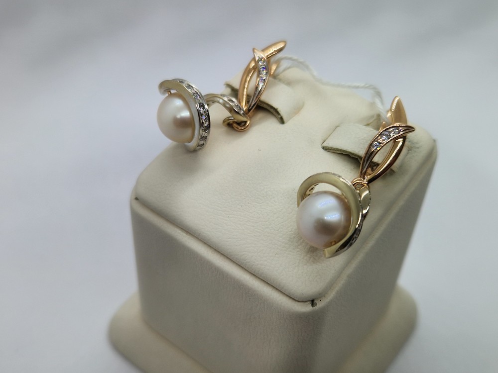 СКМИ585 СЕРЬГИ С КАМНЯМИ (Au 585)