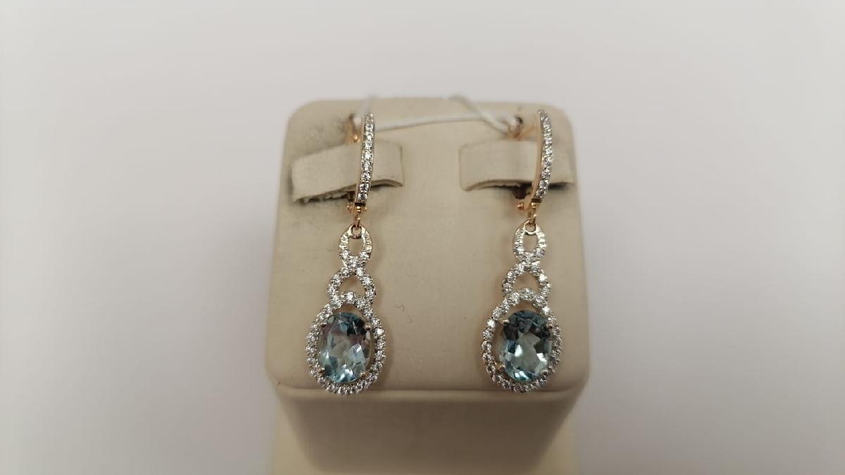 СЕРЬГИ С КАМНЯМИ (Au 585)