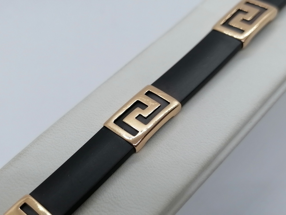 БРАСЛЕТ С КАУЧУКОМ Au 585