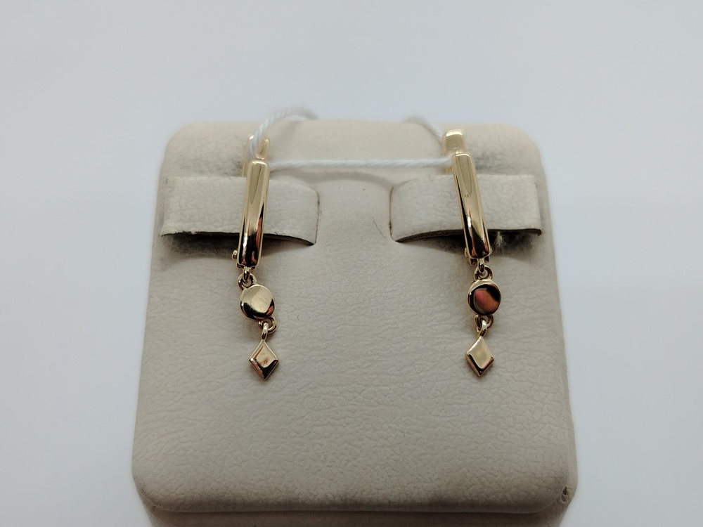 СБКМ585 СЕРЬГИ БЕЗ КАМНЯ (Au 585)