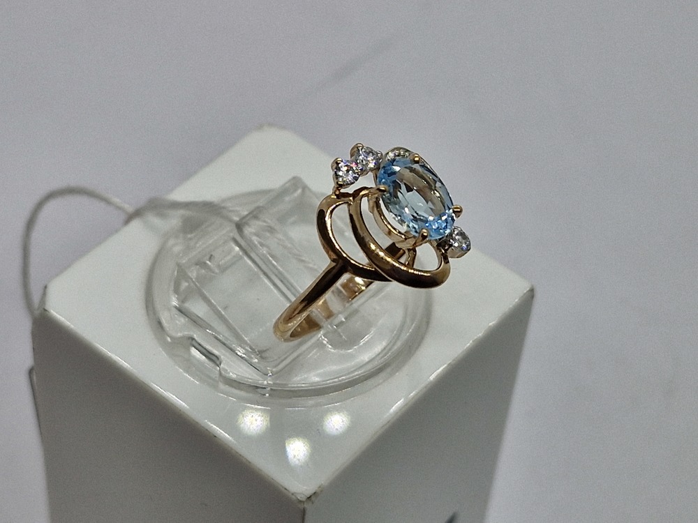 КОЛЬЦО С КАМНЯМИ (Au 585)