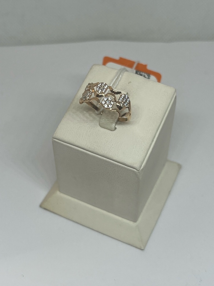 КОЛЬЦО С КАМНЯМИ (Au 585)