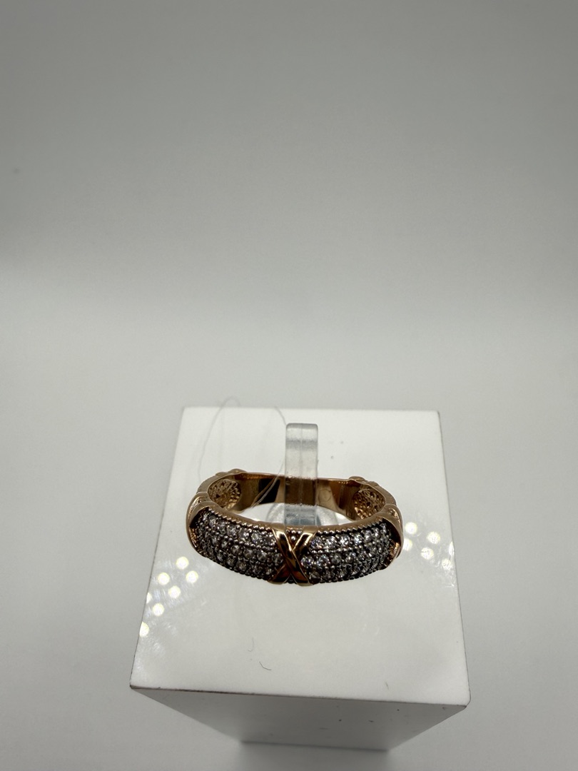 КОЛЬЦО С КАМНЯМИ (Au 585)