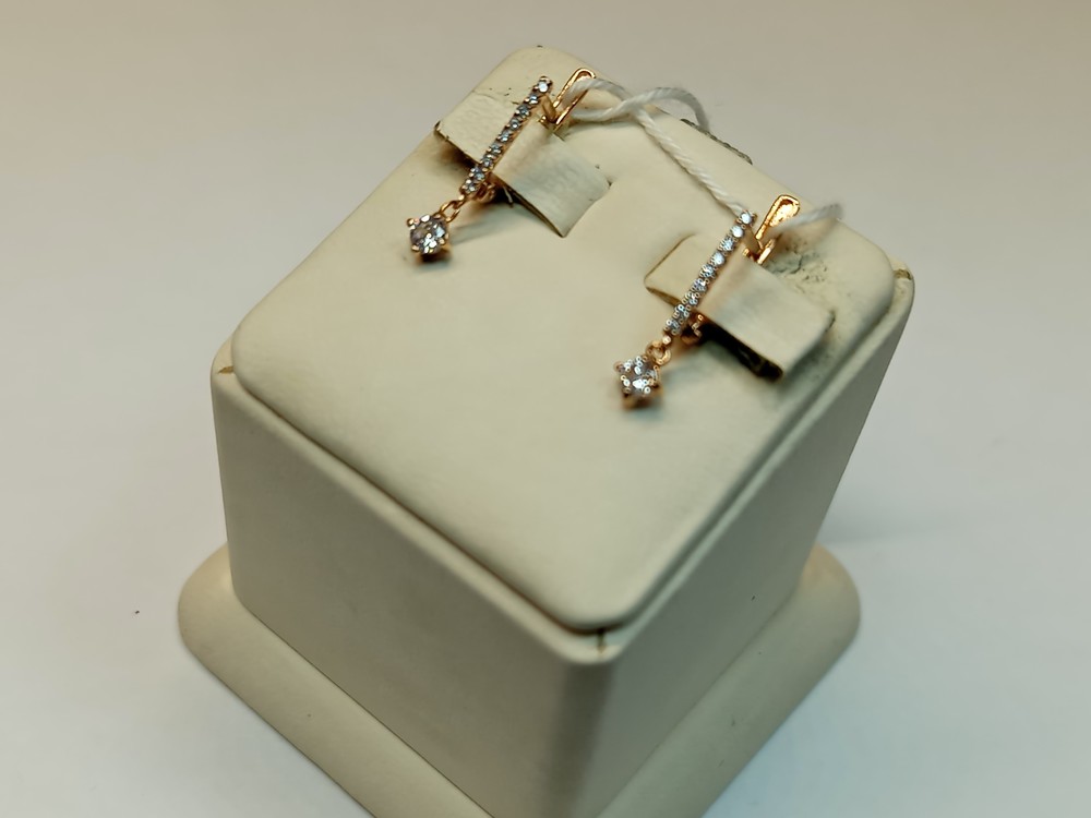 СКМИ585 СЕРЬГИ С КАМНЯМИ (Au 585)