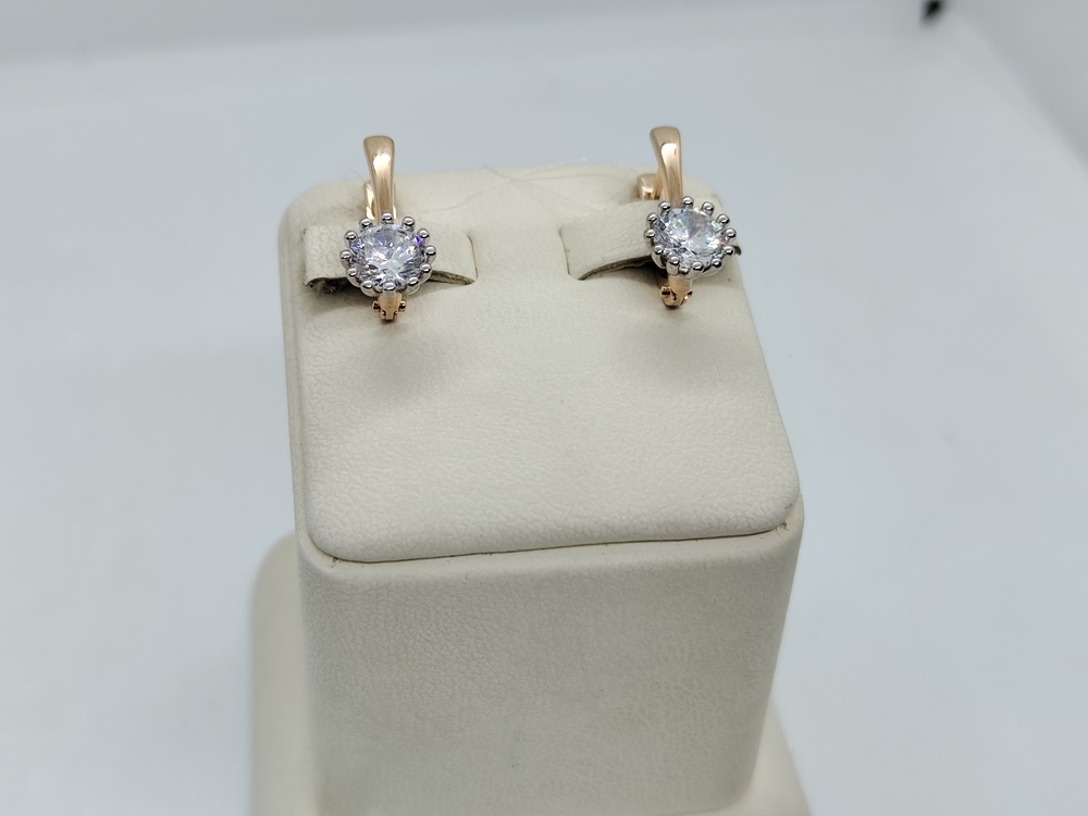 СЕРЬГИ С КАМНЕМ (Au 585)