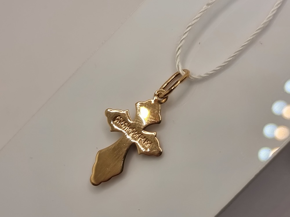 ПОДКБК585 ПОДВЕСКА КРЕСТ БЕЗ КАМНЯ (Au 585)