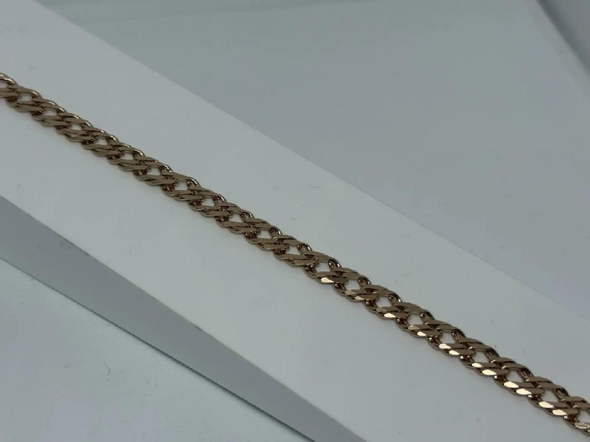 БРАСЛЕТ ПОЛНОВЕСНЫЙ Ромб двойной Au 585