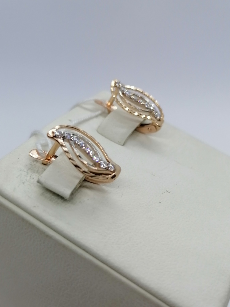 СКМИ585 СЕРЬГИ С КАМНЯМИ (Au 585)