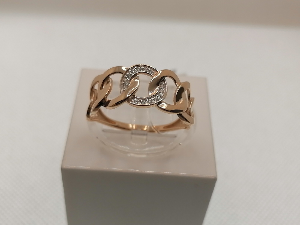 КОЛЬЦО С КАМНЯМИ (Au 585)