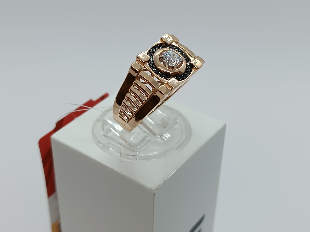 КОЛЬЦО ПЕЧАТКА с камнями (Au 585)