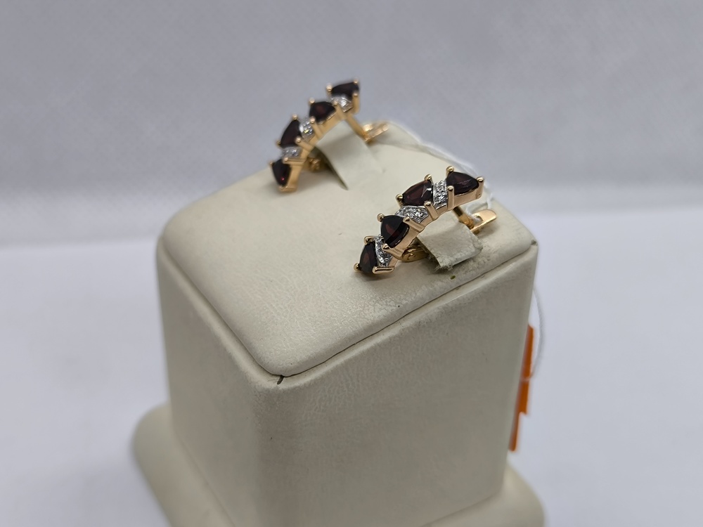 СКМИ585 СЕРЬГИ С КАМНЯМИ (Au 585)