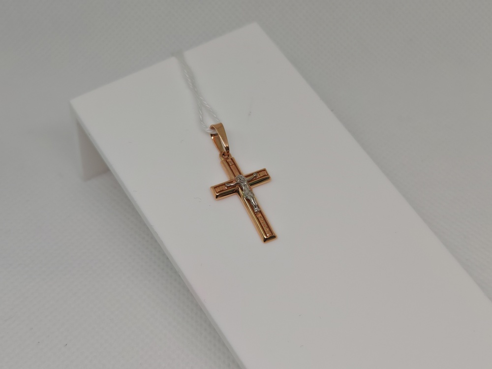 ПОДКБК585 ПОДВЕСКА КРЕСТ БЕЗ КАМНЯ (Au 585)