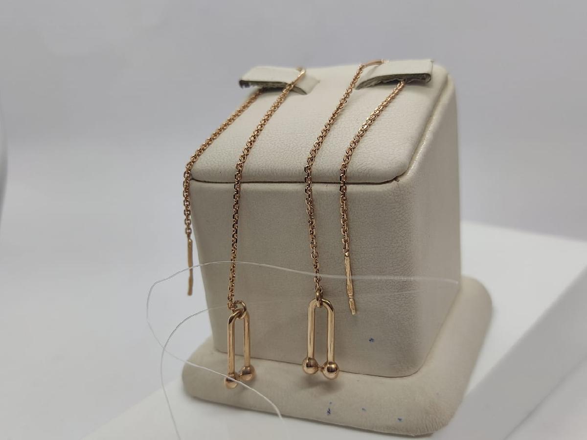 СЕРЬГИ ПРОДЕВКИ без камня (Au 585)