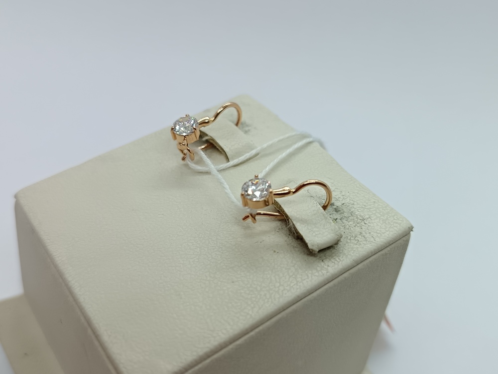 СЕРЬГИ С КАМНЕМ (Au 585)