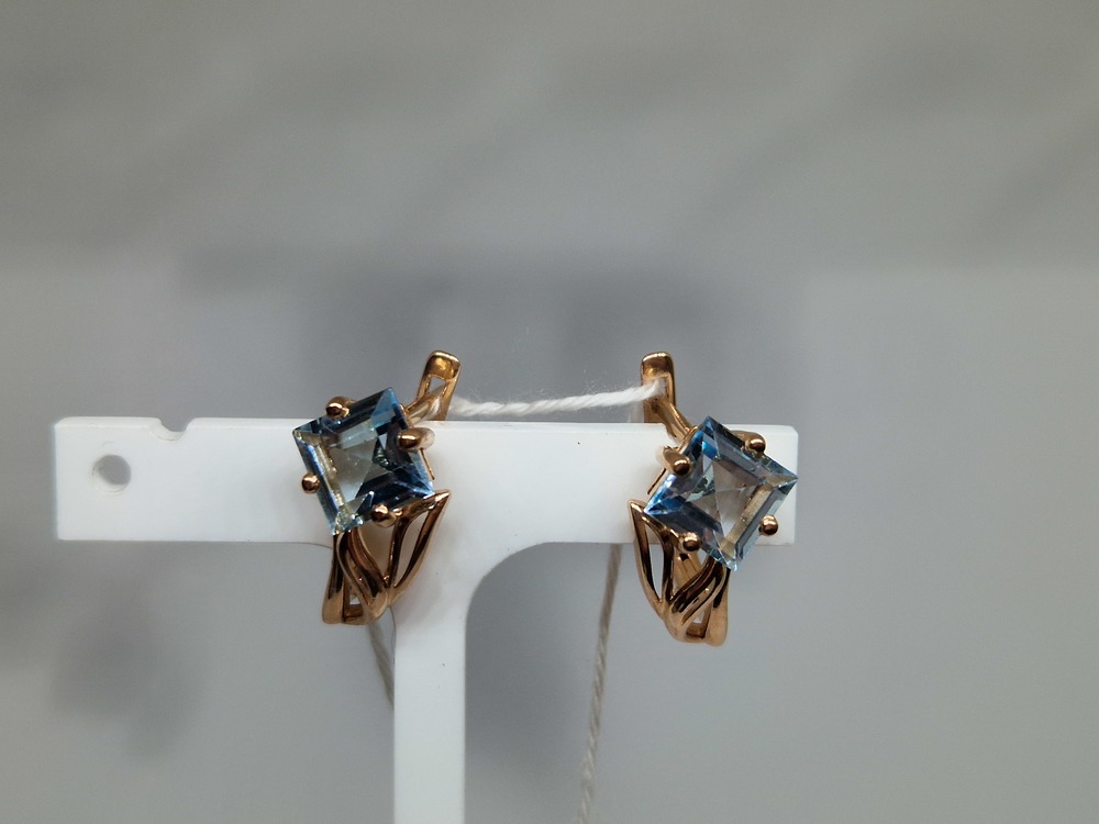 СЕРЬГИ С КАМНЕМ (Au 585)