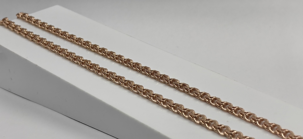 8080200П-60 ЦЕПЬ ПУСТОТЕЛАЯ Бисмарк (Au 585)