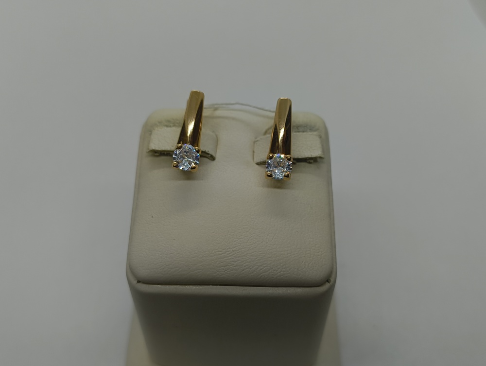 СЕРЬГИ С КАМНЕМ (Au 585)