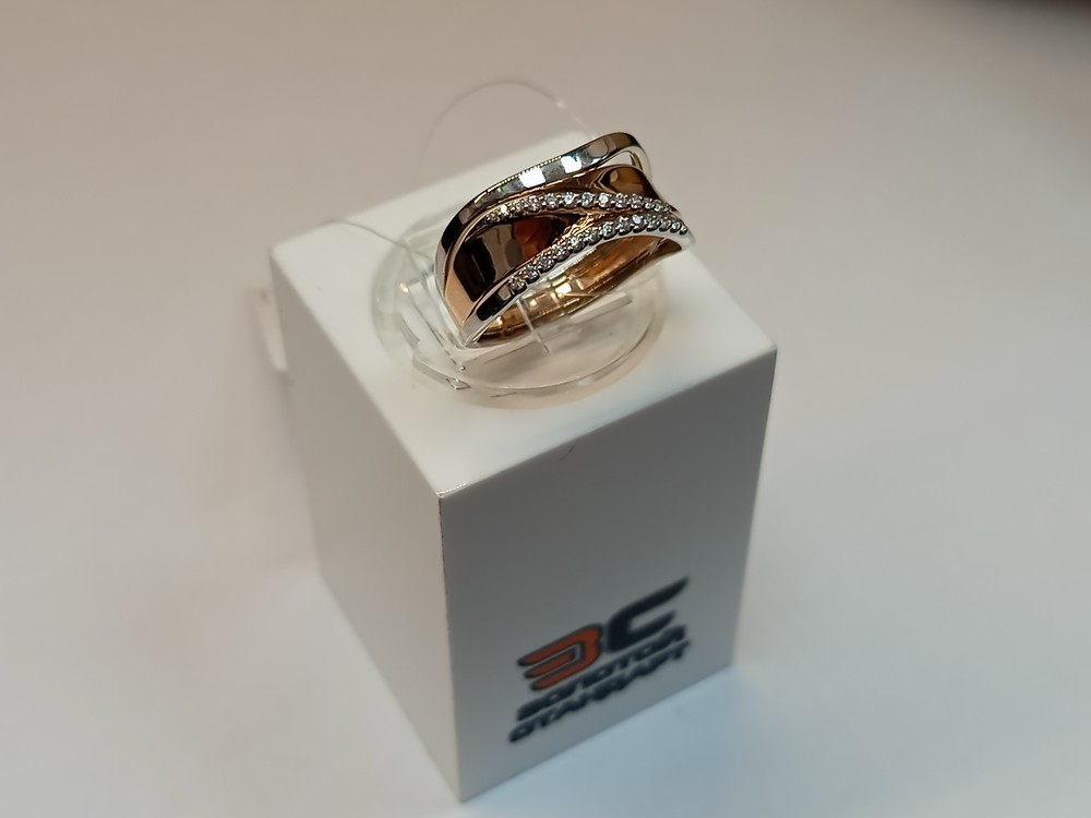 КОЛЬЦО С КАМНЯМИ (Au 585)