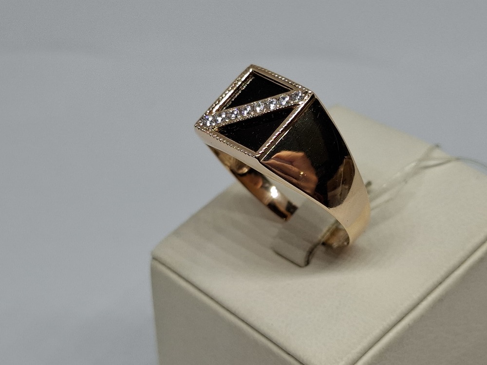 ПЕЧАТКА С КАМНЯМИ (Au 585)