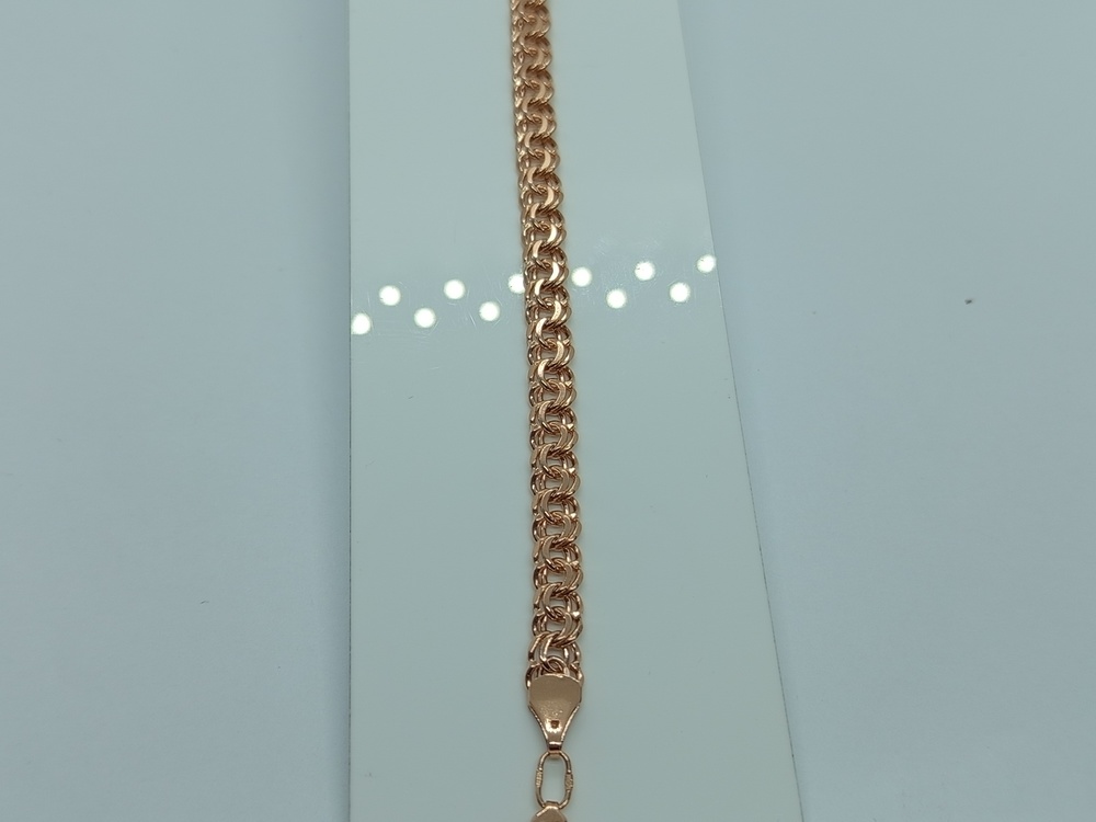 БЛБ585 БРАСЛЕТ ПОЛНОВЕСНЫЙ Бисмарк (Au 585)