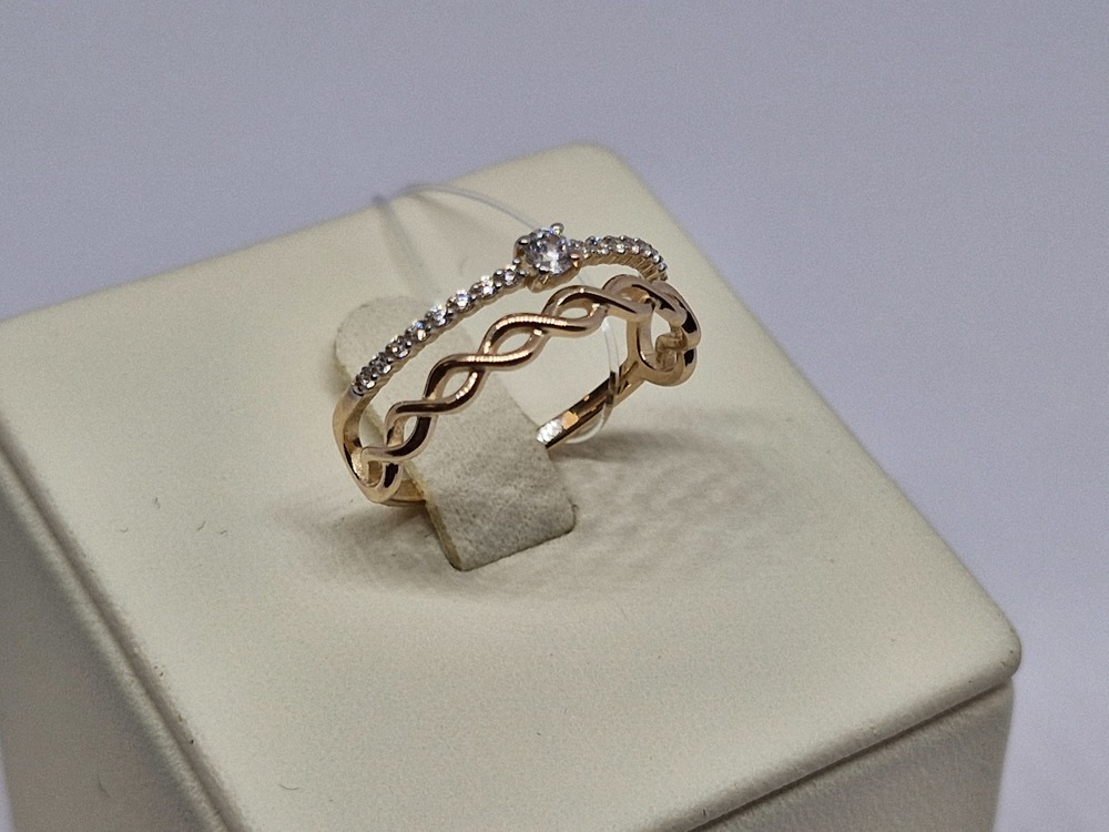 КОЛЬЦО С КАМНЯМИ (Au 585)