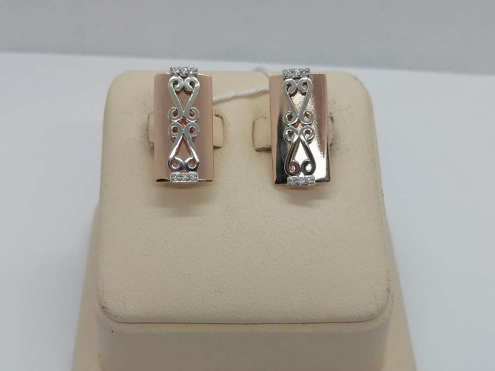 СКМИ585 СЕРЬГИ С КАМНЯМИ (Au 585)