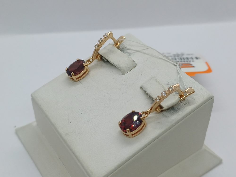 СКМИ585 СЕРЬГИ С КАМНЯМИ (Au 585)