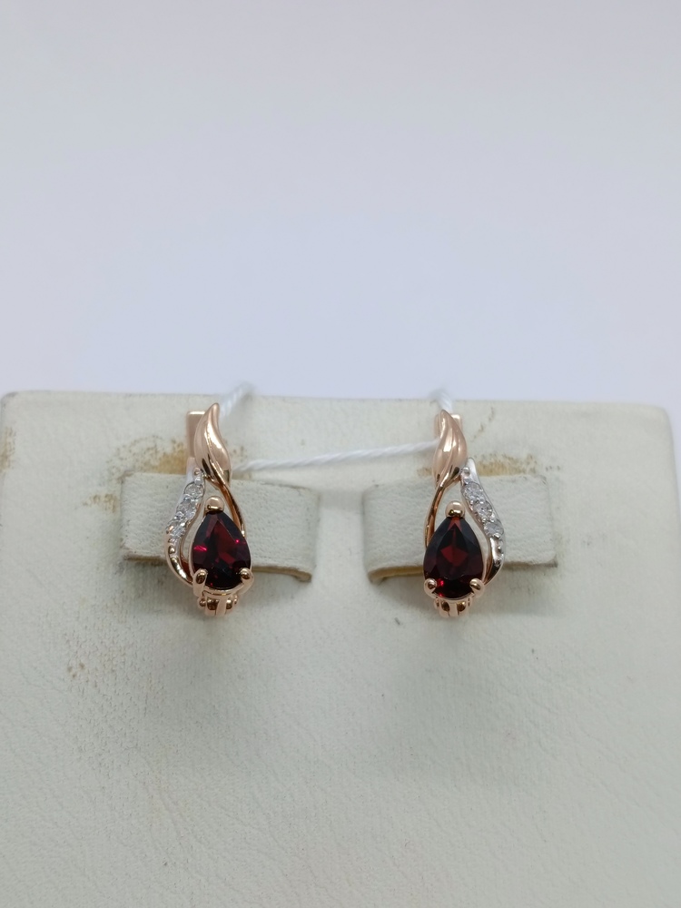 СКМИ585 СЕРЬГИ С КАМНЯМИ (Au 585)