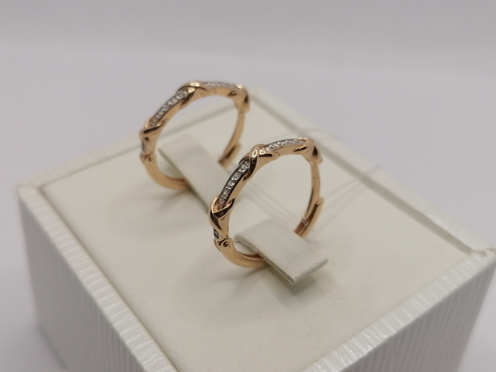 СЕРЬГИ КОНГО с камнями (Au 585)