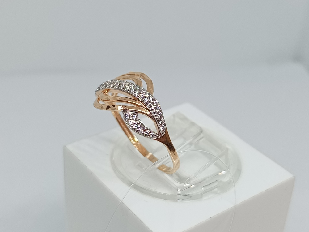 КОЛЬЦО С КАМНЯМИ (Au 585)