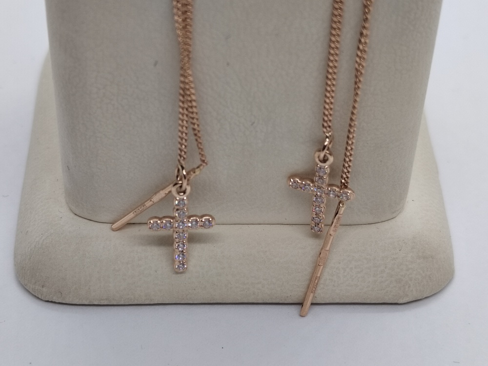 СЕРЬГИ ПРОДЕВКИ с камнями (Au 585)