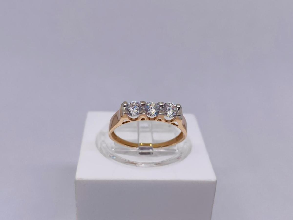 КОЛЬЦО С КАМНЯМИ (Au 585)