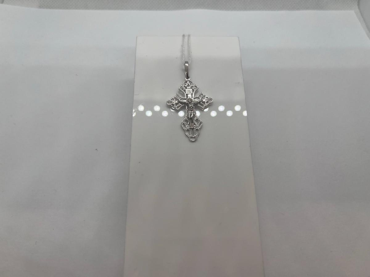 ПОДВЕСКА КРЕСТ БЕЗ КАМНЯ (Au 585)