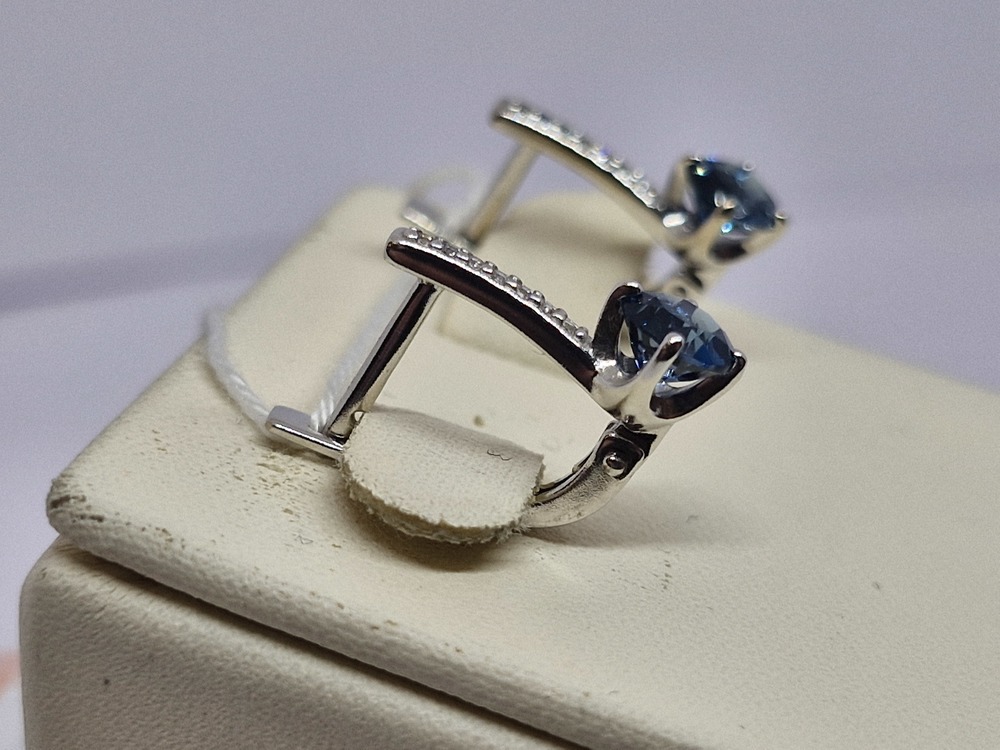 СКМИ585 СЕРЬГИ С КАМНЯМИ (Au 585)