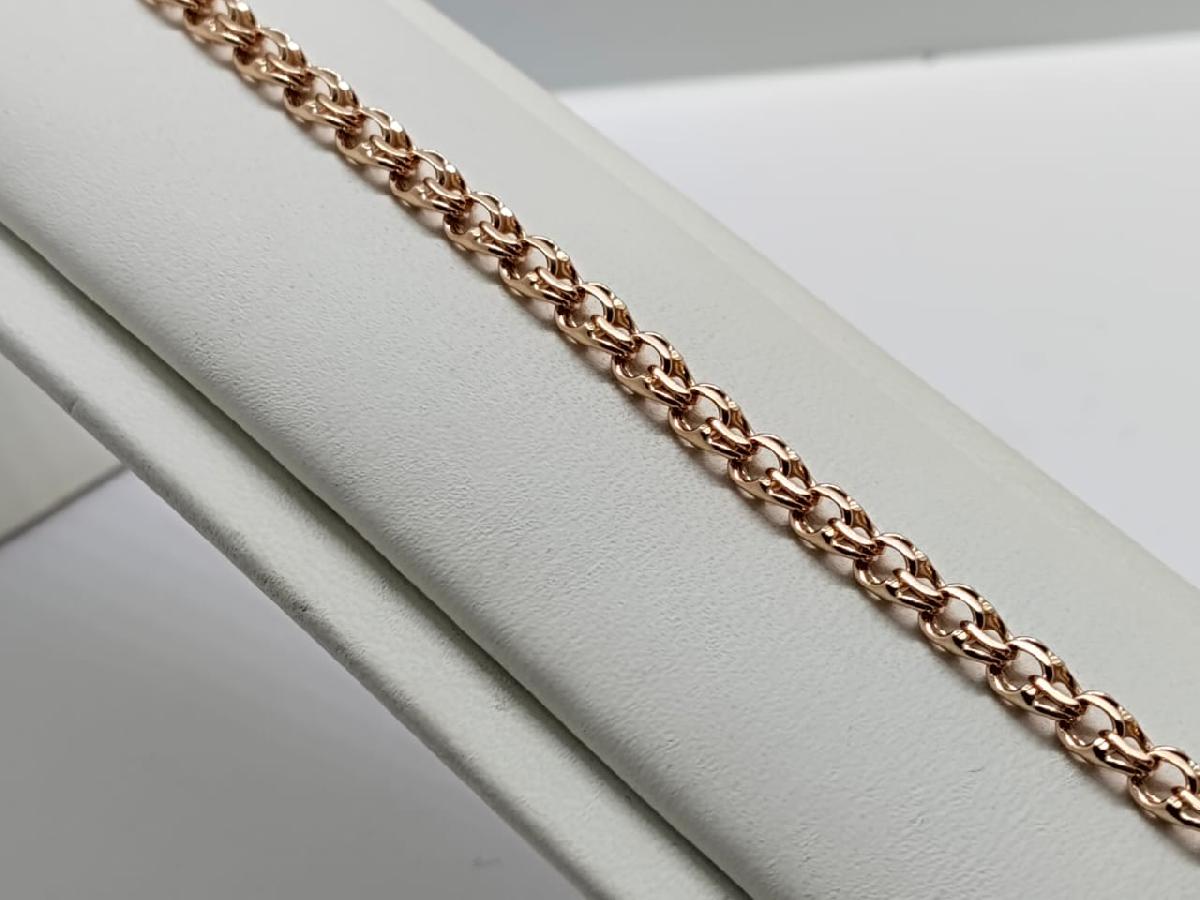 БЛБ585 БРАСЛЕТ ПОЛНОВЕСНЫЙ Бисмарк (Au 585)