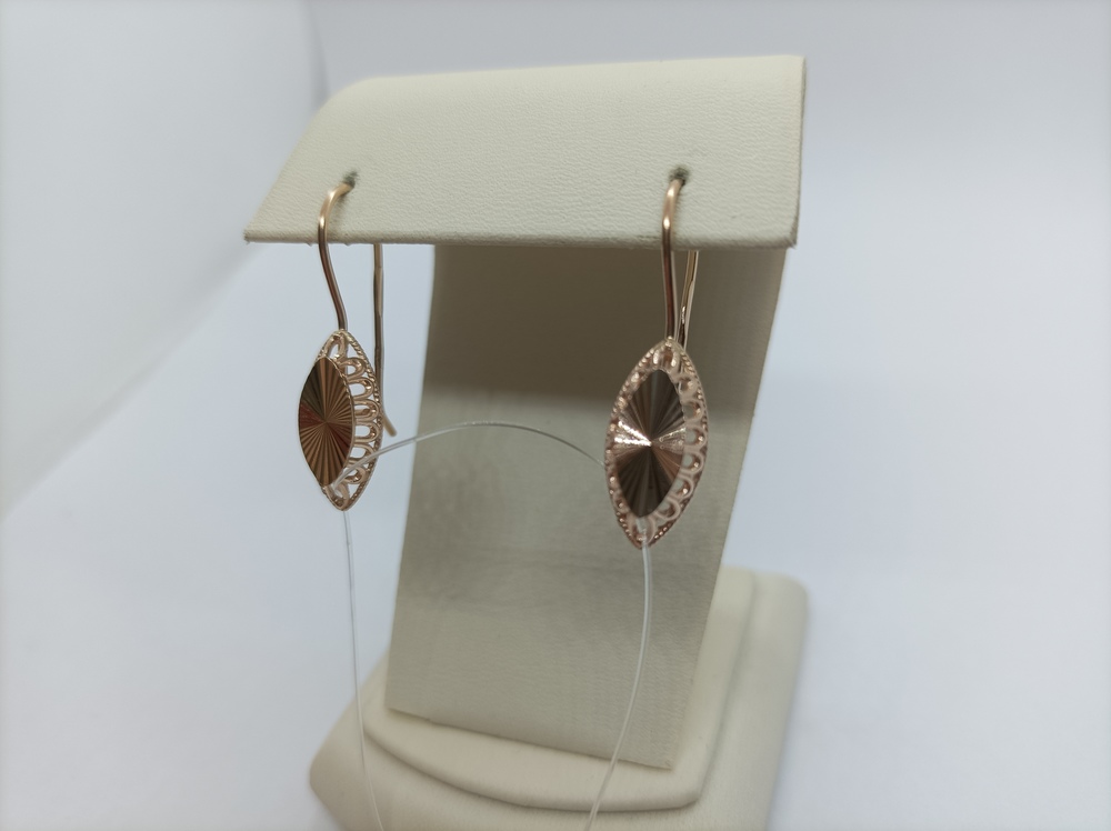 СЕРЬГИ ПЕТЕЛЬКА без камня (Au 585)