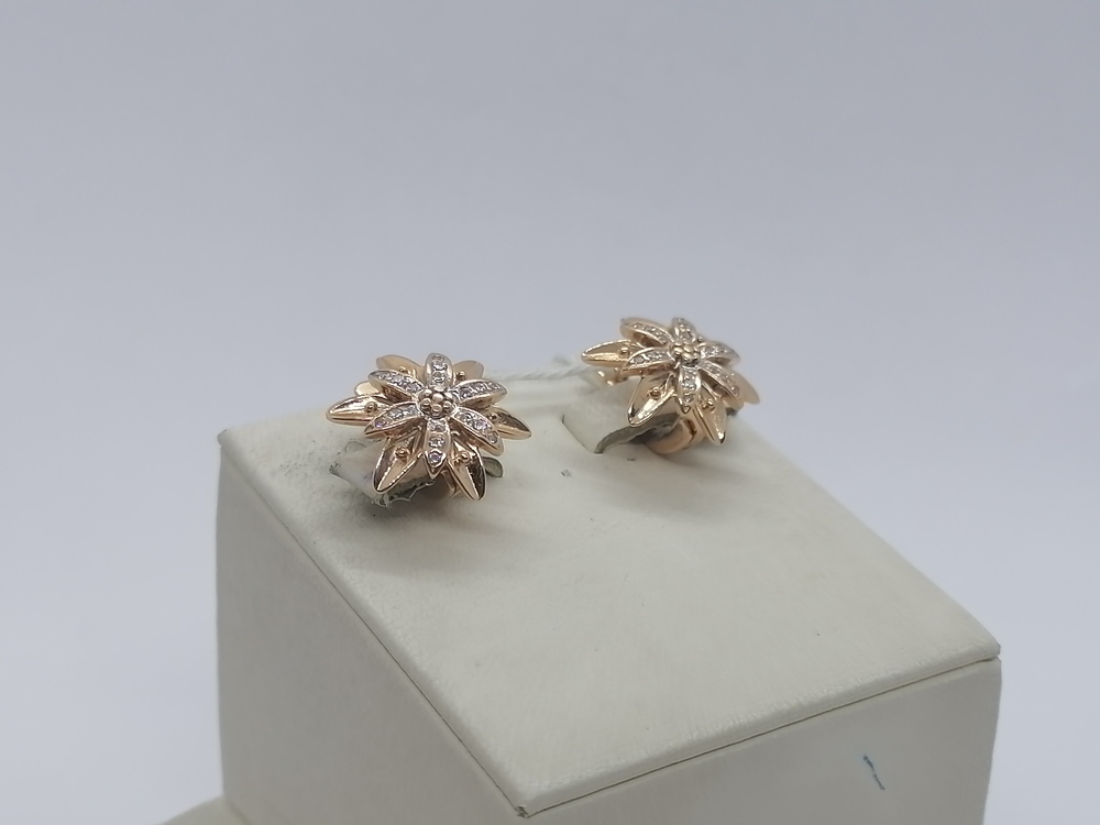 СКМИ585 СЕРЬГИ С КАМНЯМИ (Au 585)