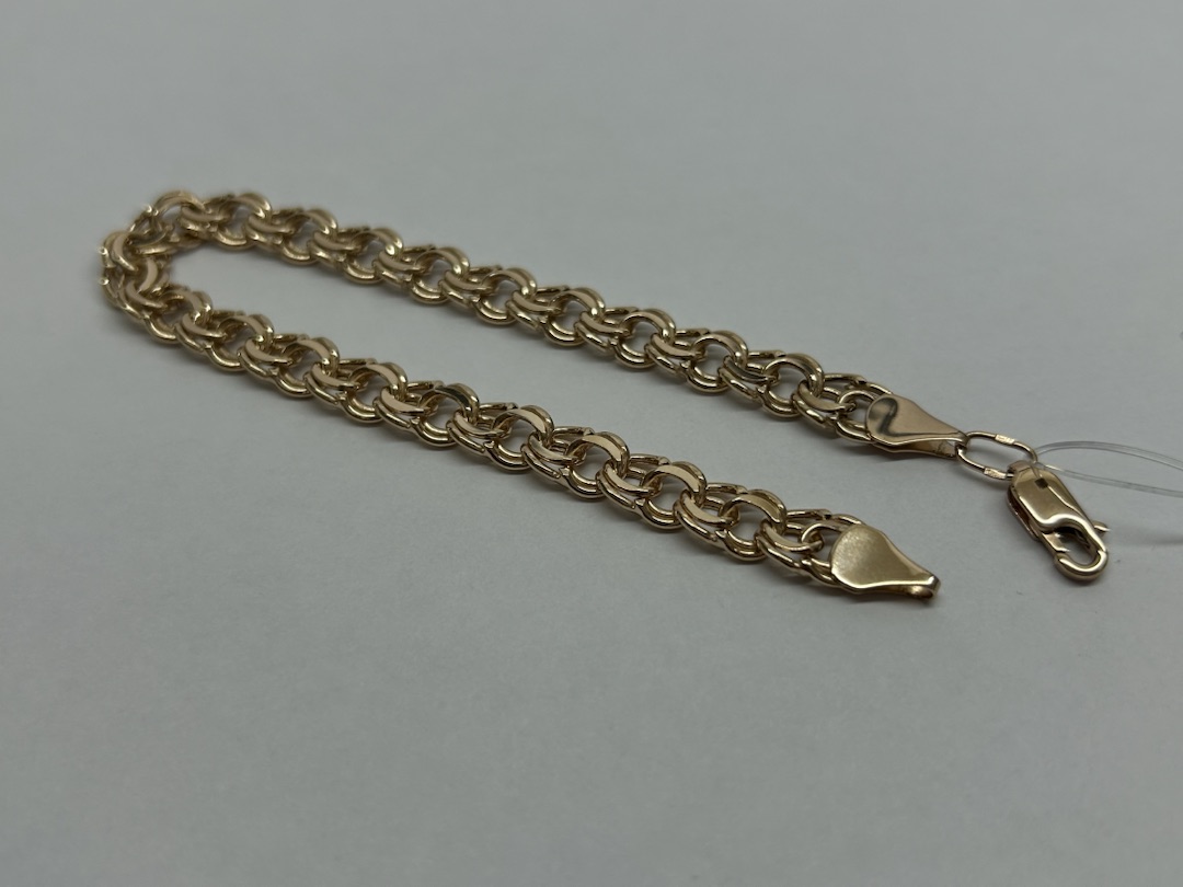 БРАСЛЕТ ПУСТОТЕЛЫЙ Бисмарк (Au 585)