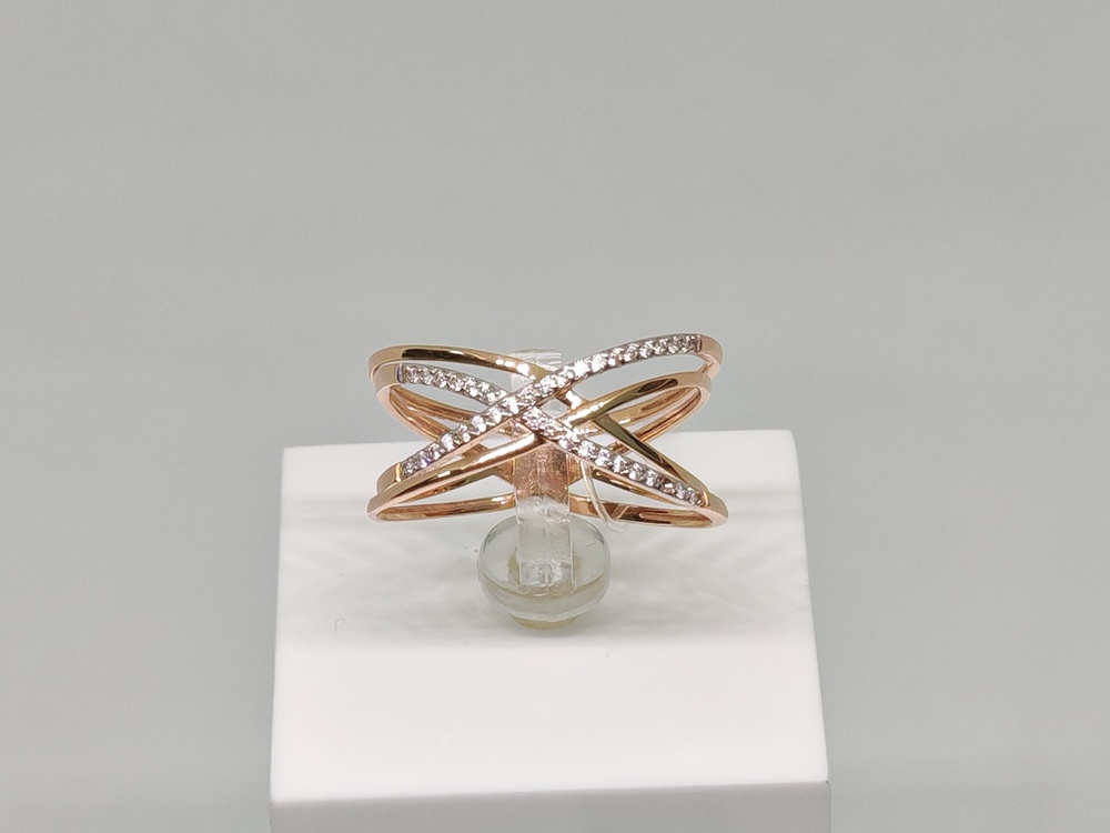 КОЛЬЦО С КАМНЯМИ (Au 585)