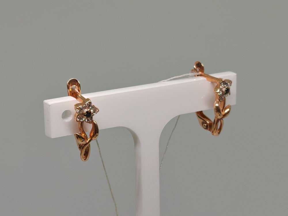 СКМИ585 СЕРЬГИ С КАМНЯМИ (Au 585)