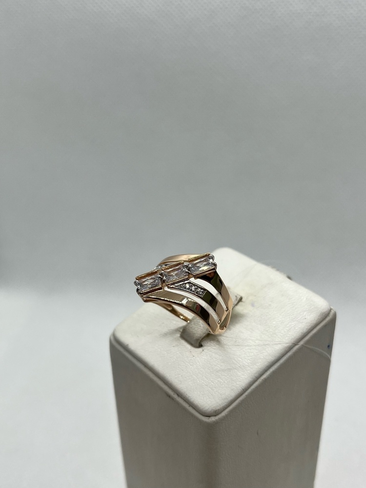 КОЛЬЦО С КАМНЯМИ (Au 585)