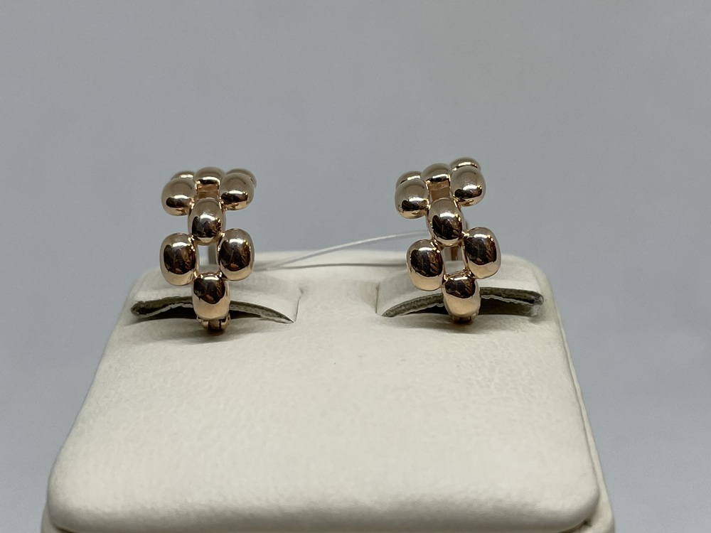 С5229 СЕРЬГИ БЕЗ КАМНЯ (Au 585)