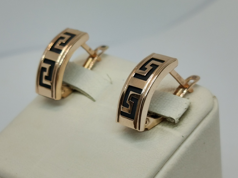 02231К СЕРЬГИ КАУЧУК (Au 585)