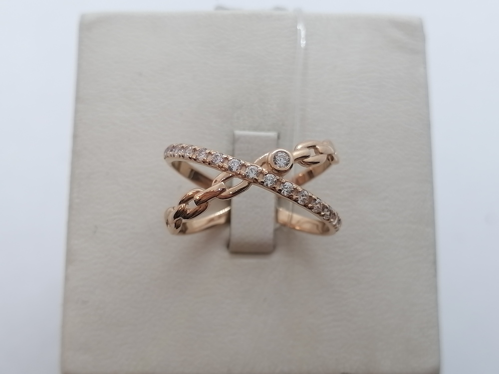 11008 КОЛЬЦО С КАМНЯМИ (Au 585)