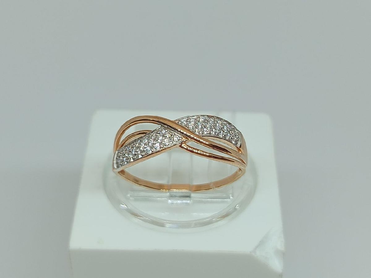 КОЛЬЦО С КАМНЯМИ (Au 585)