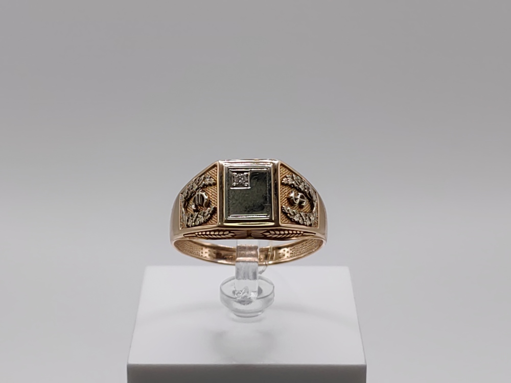 31-0334 КОЛЬЦО ПЕЧАТКА Бриллиант (Au 585)